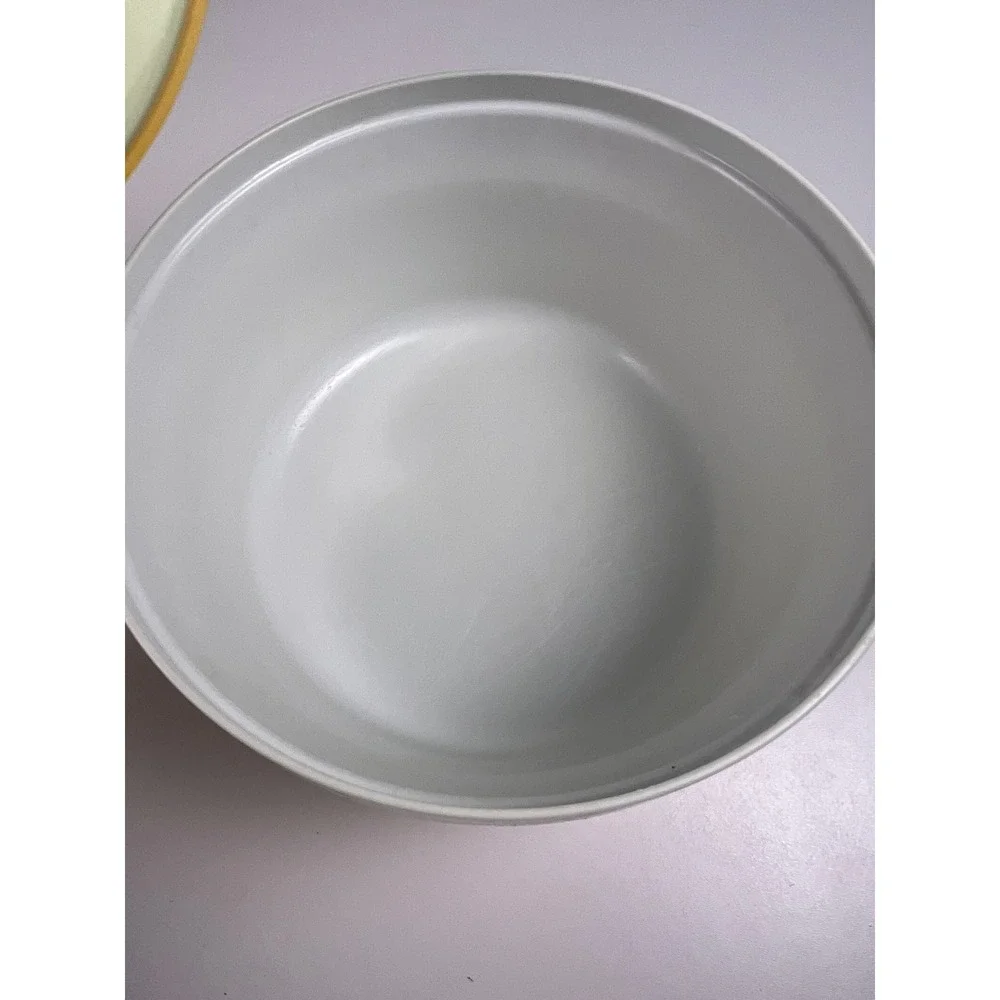 VTG 1960s Sunfrost Therm-o-Ware GoldenRod‎ Yellow Lock Lid Bucket Serving Dish